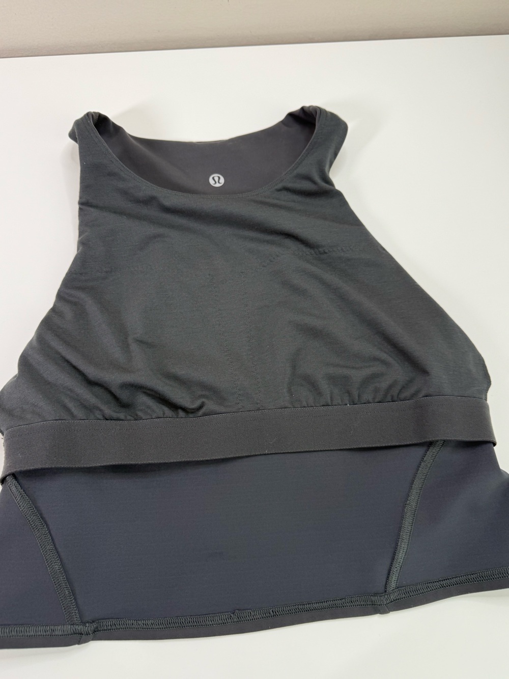 Lululemon | High-Neck Longline Sports Bra Tank Top | Gray | Size 10 - Picture 4 of 7